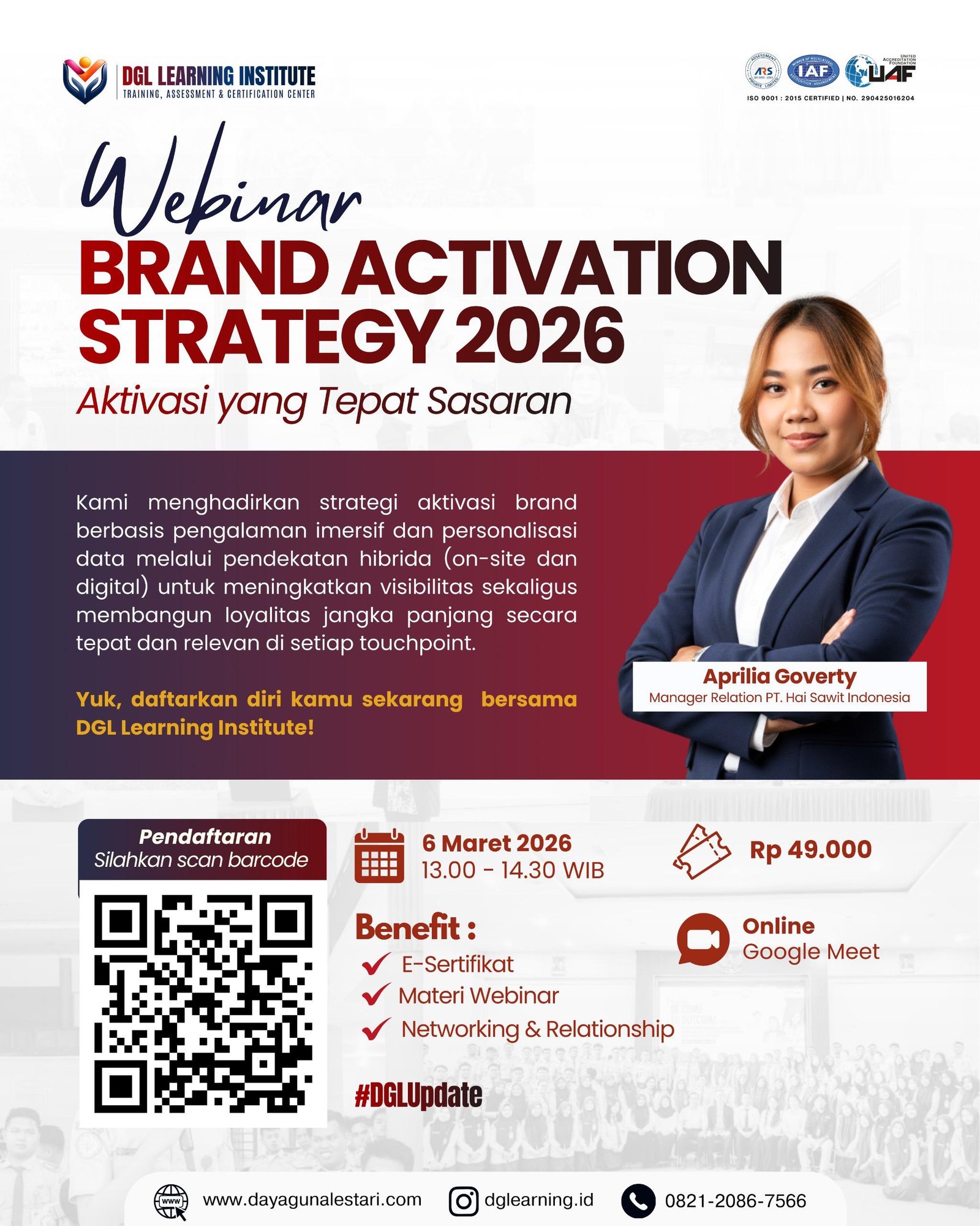 Kupas Tuntas Brand Activation Strategy 2026, DGL Learning Institute Gelar Webinar Eksklusif Bersama Praktisi Nasional