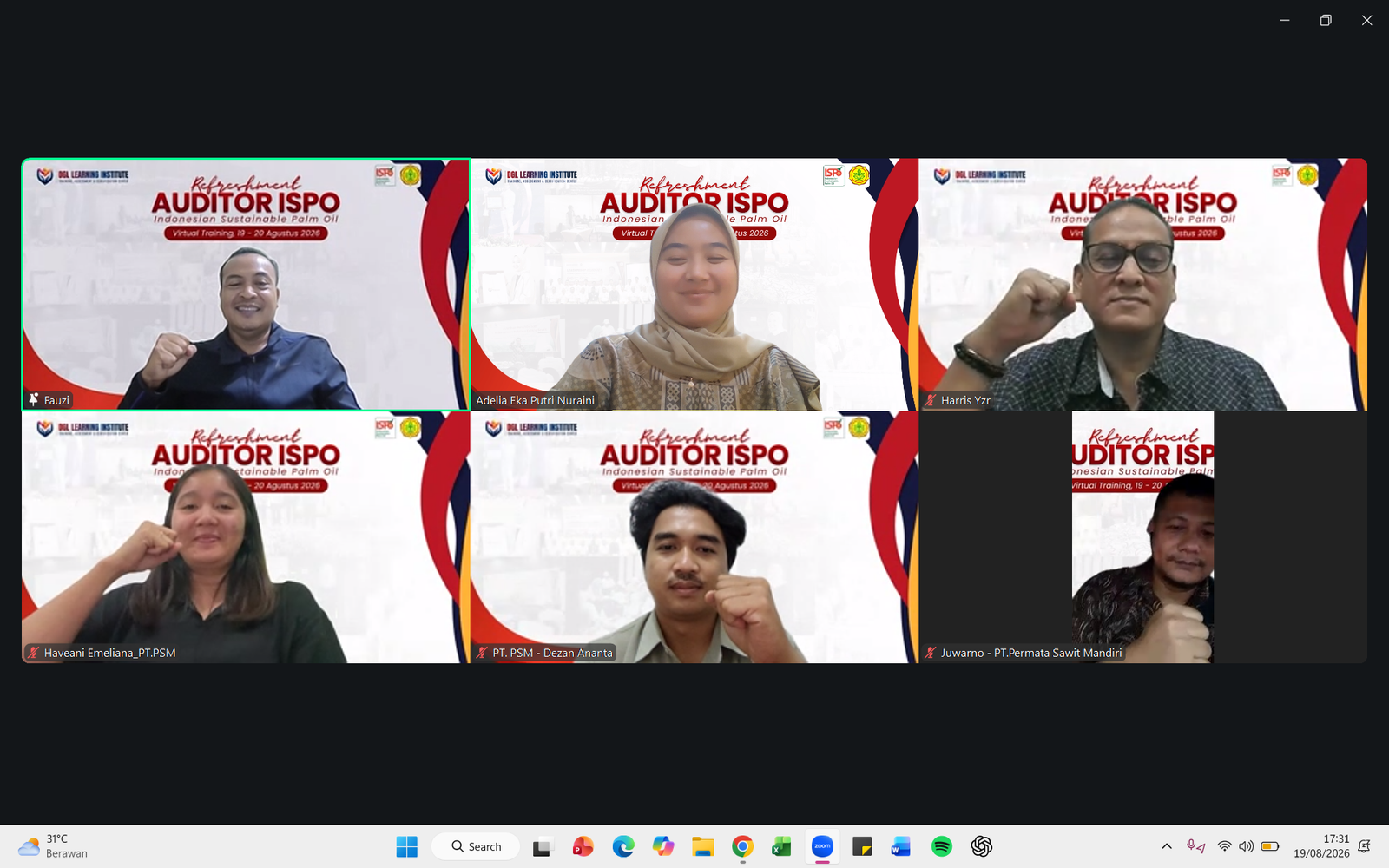 Perkuat Pemahaman Regulasi Sawit Berkelanjutan, DGL Learning Institute Resmi Buka Virtual Training "Pelatihan Refreshment ISPO"